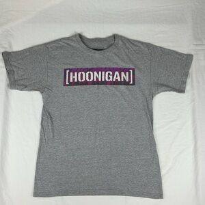 Hoonigan Men’s‎ T-shirt Grey/ Purple, Size Medium
